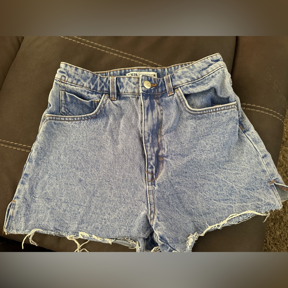 Zara Light Blue Denim Cutoff Shorts